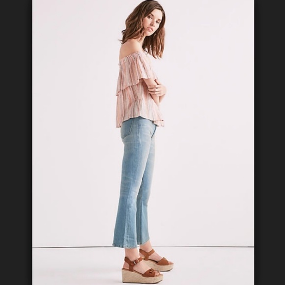 NWT Lucky Brand Off the Shoulder Blouse - Picture 4 of 6